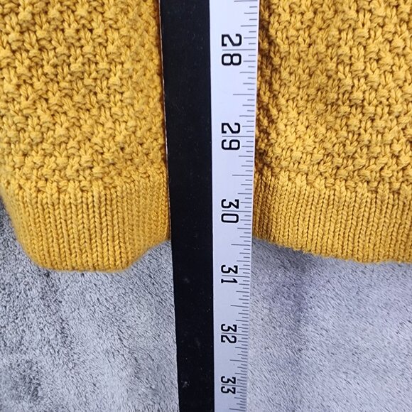 Womens Rachel Zoe Yellow Open Front Cardigan Sweater Long Sleeve Pockets Size M - Picture 10 of 11